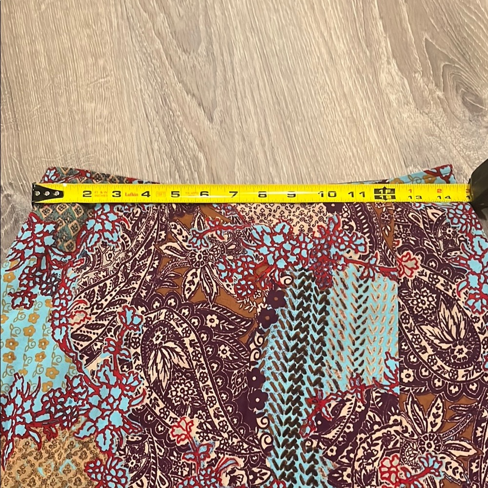 Evan Picone Multicolor Patchwork Skirt Vintage - image 8